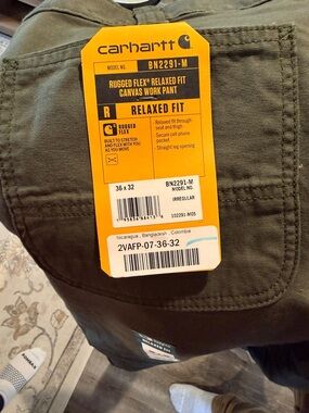 Carhartt Men’s Rugged Flex Relaxed Fit Cargo Pants — Olive Green